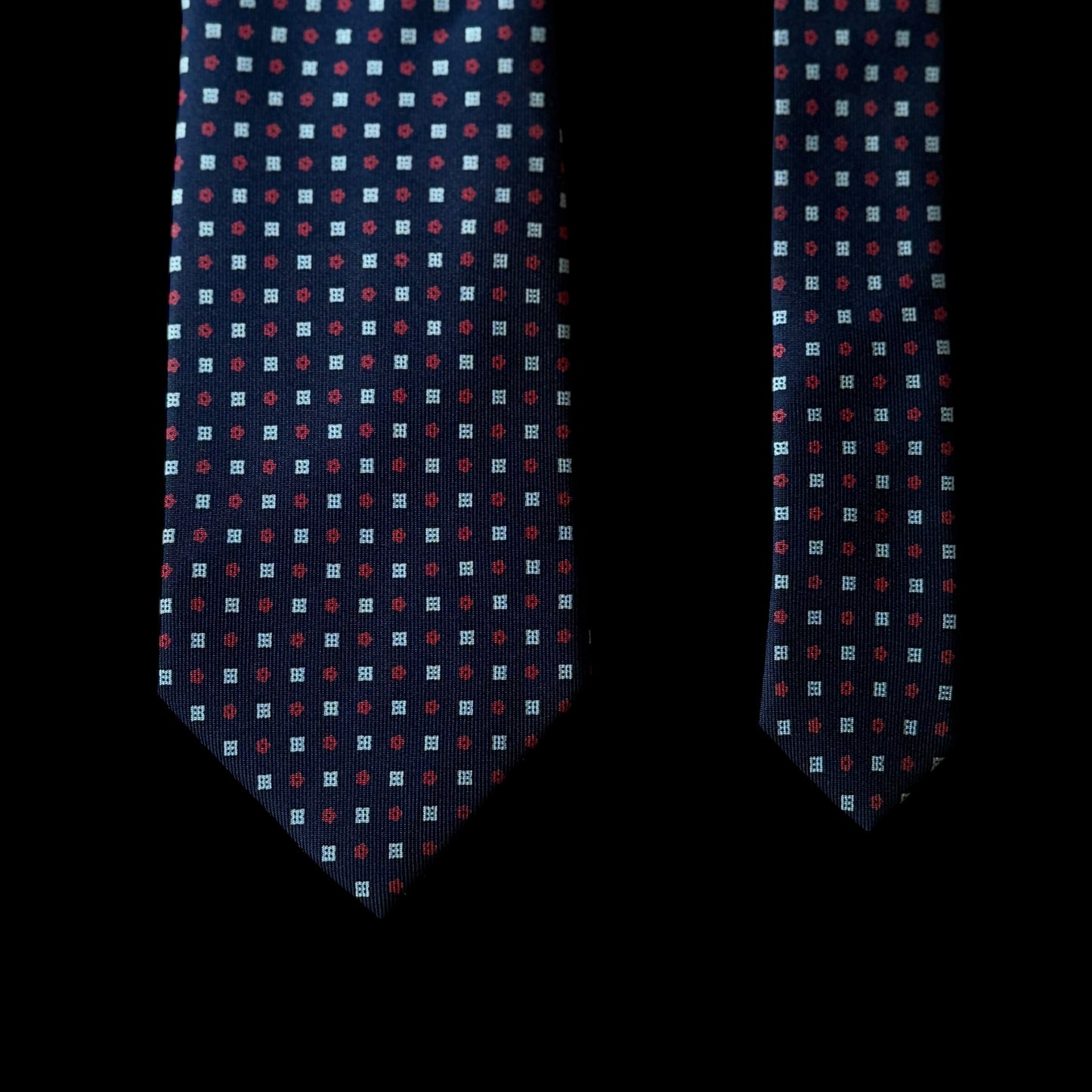 E. MARINELLA Navy Blue Floral Dots Silk Tie (9 cm by 150 cm) Standard Front