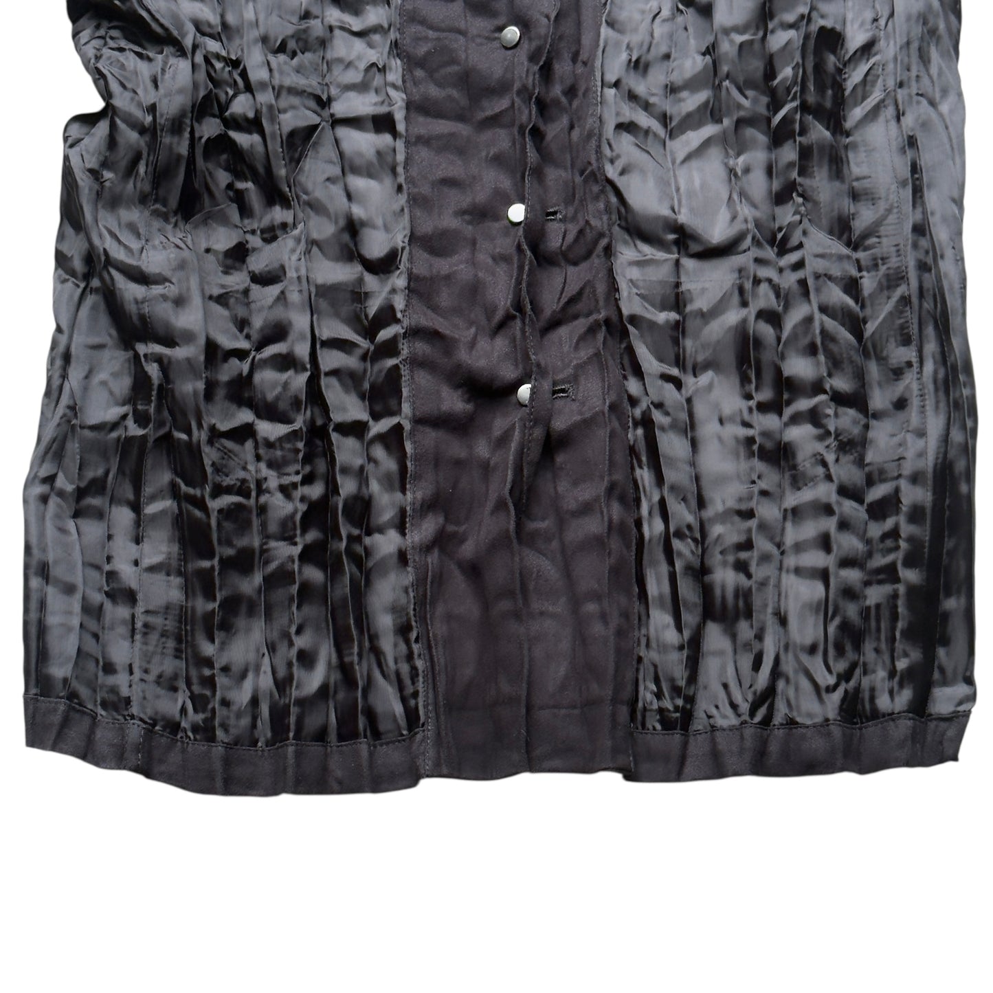 ISSEY MIYAKE FETE Vintage Black Pleated Jacket, Woman. Size 2 (Small)