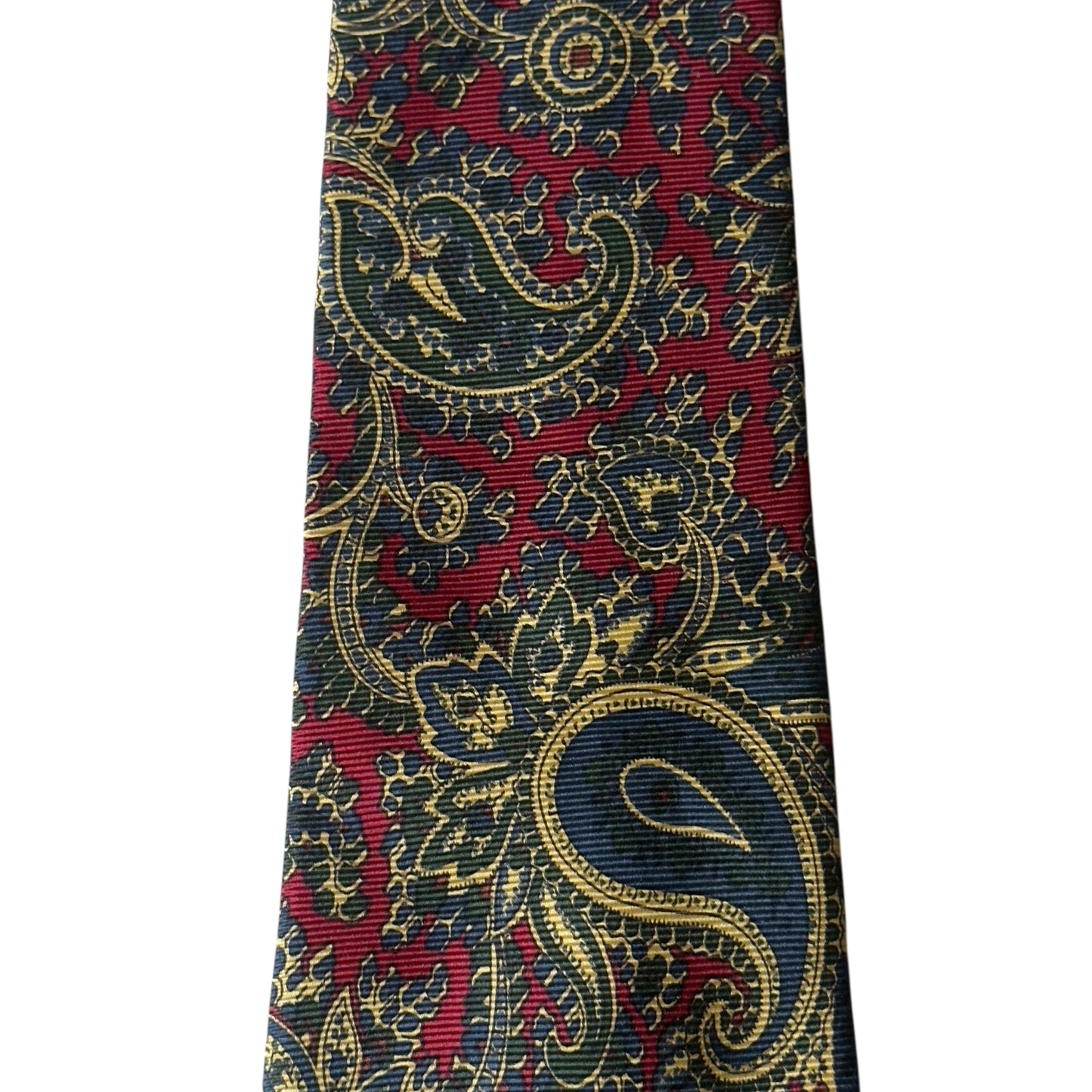 MULBERRY Vintage Burgundy Paisley Silk Tie (10.2 cm by 148 cm)
