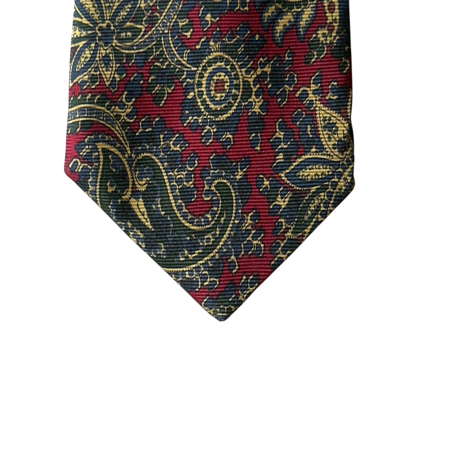 MULBERRY Vintage Burgundy Paisley Silk Tie (10.2 cm by 148 cm)