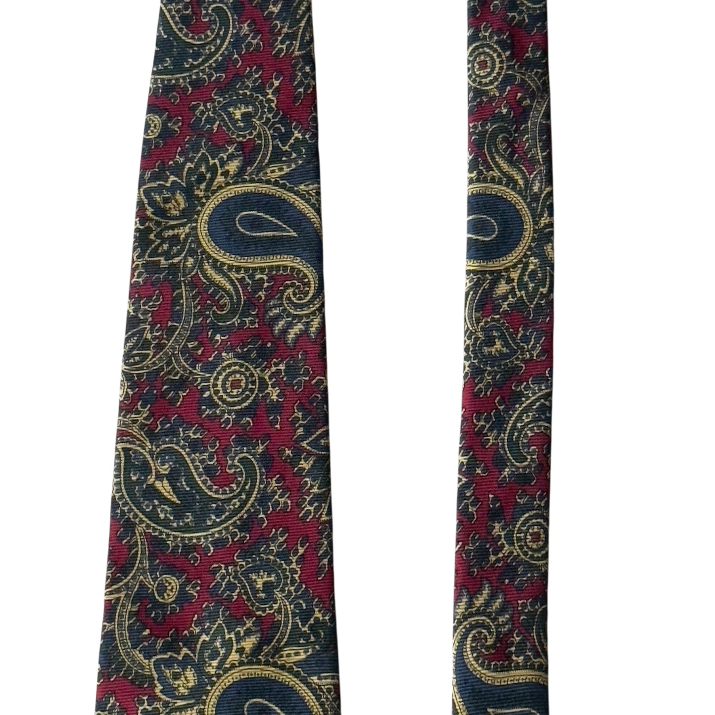 MULBERRY Vintage Burgundy Paisley Silk Tie (10.2 cm by 148 cm)