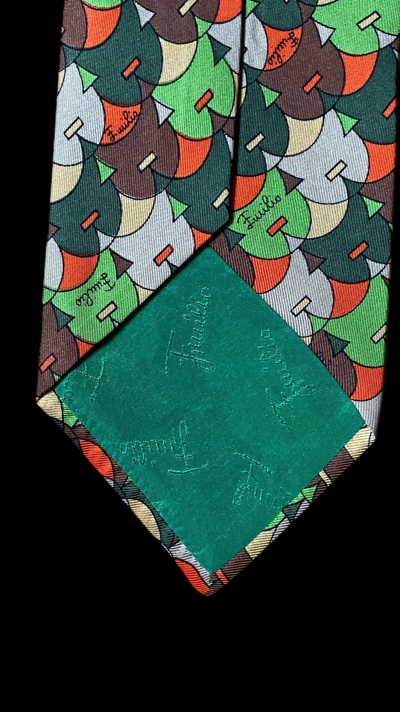 Vintage Psychedelic Silk Tie  by EMILIO PUCCI (8.4 cm by 133 cm) Medium Front Size