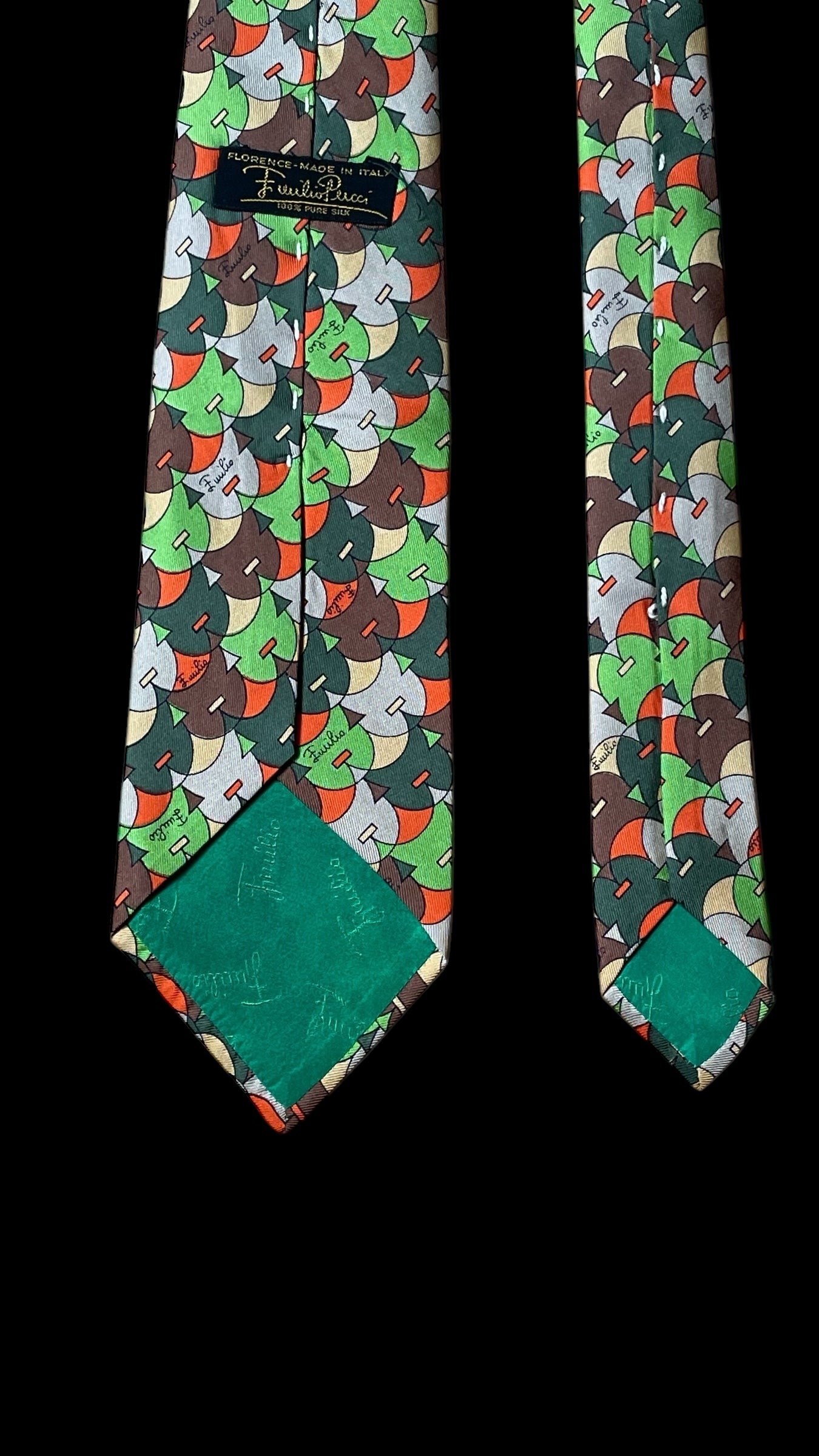 Vintage Psychedelic Silk Tie  by EMILIO PUCCI (8.4 cm by 133 cm) Medium Front Size