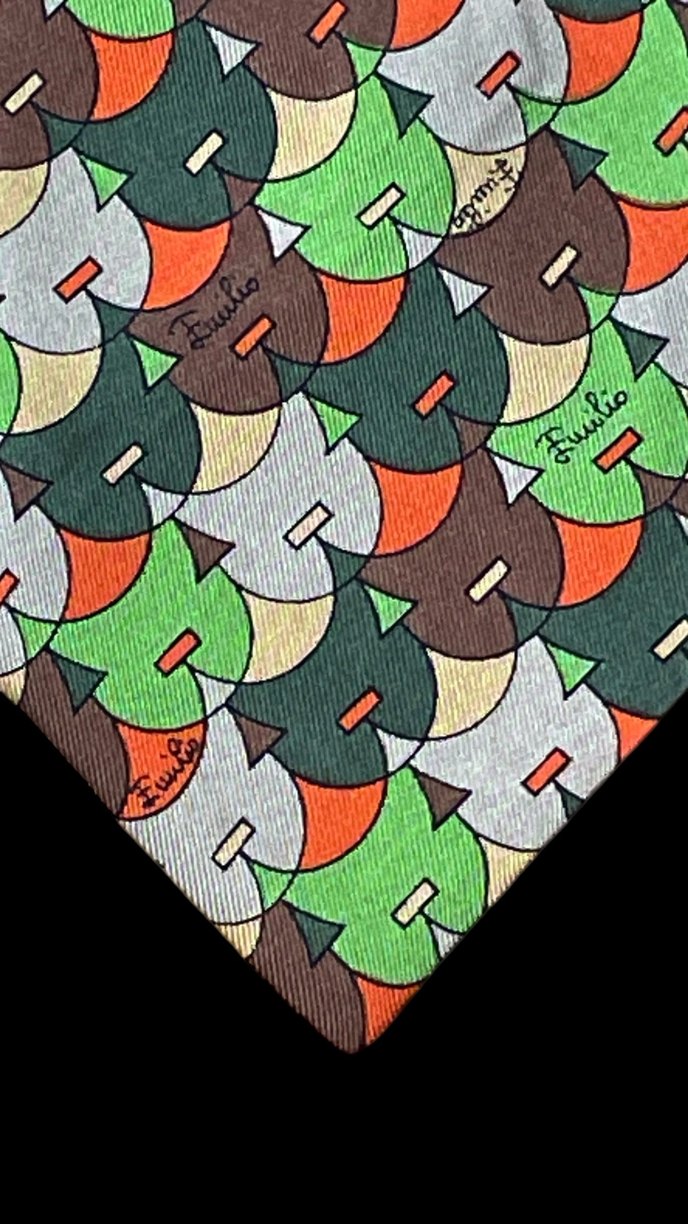 Vintage Psychedelic Silk Tie  by EMILIO PUCCI (8.4 cm by 133 cm) Medium Front Size