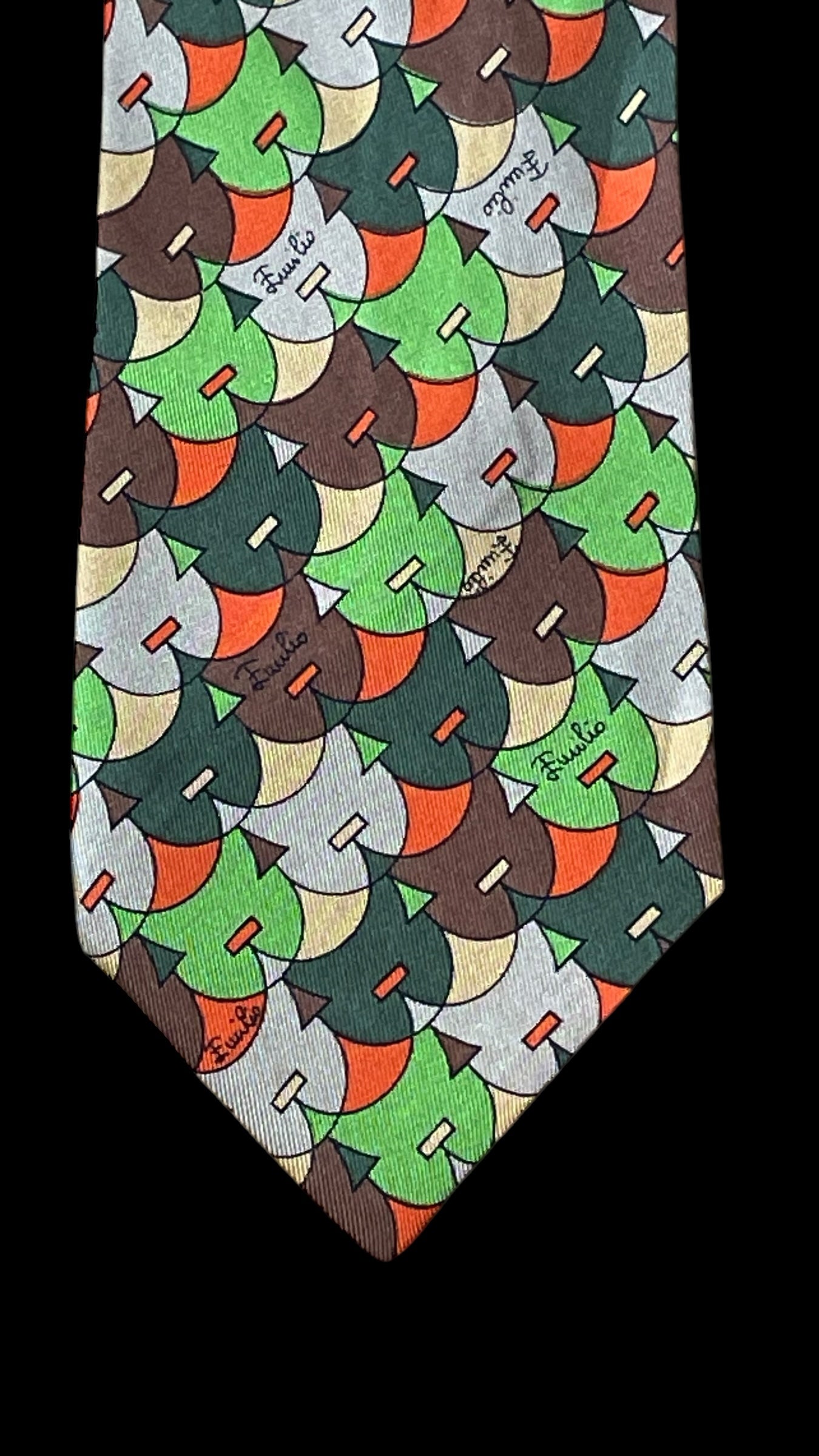 Vintage Psychedelic Silk Tie  by EMILIO PUCCI (8.4 cm by 133 cm) Medium Front Size