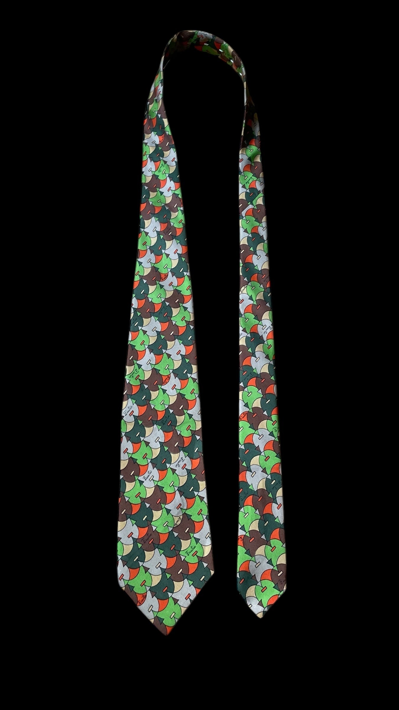 Vintage Psychedelic Silk Tie  by EMILIO PUCCI (8.4 cm by 133 cm) Medium Front Size