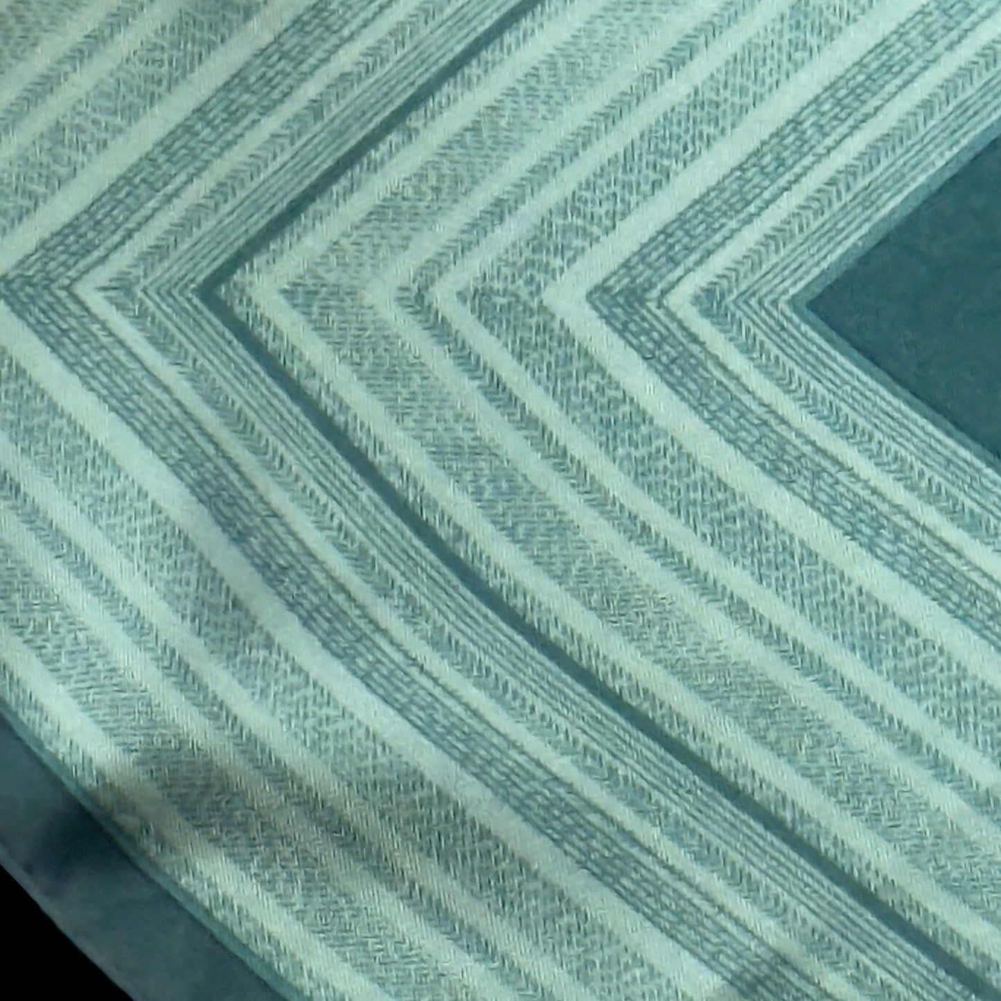 JEAN PATOU Vintage Dark Green Geometric Silk Scarf. Hand rolled hem (82 cm by 86 cm)
