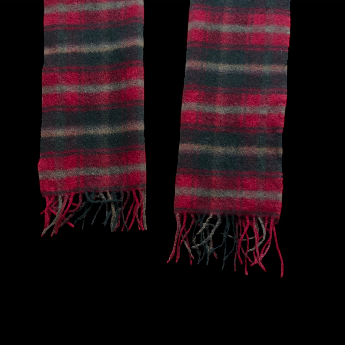 BALMORAL Vintage Red Tartan Cashmere-Wool Blended Scarf (30 cm by 144.5 cm)