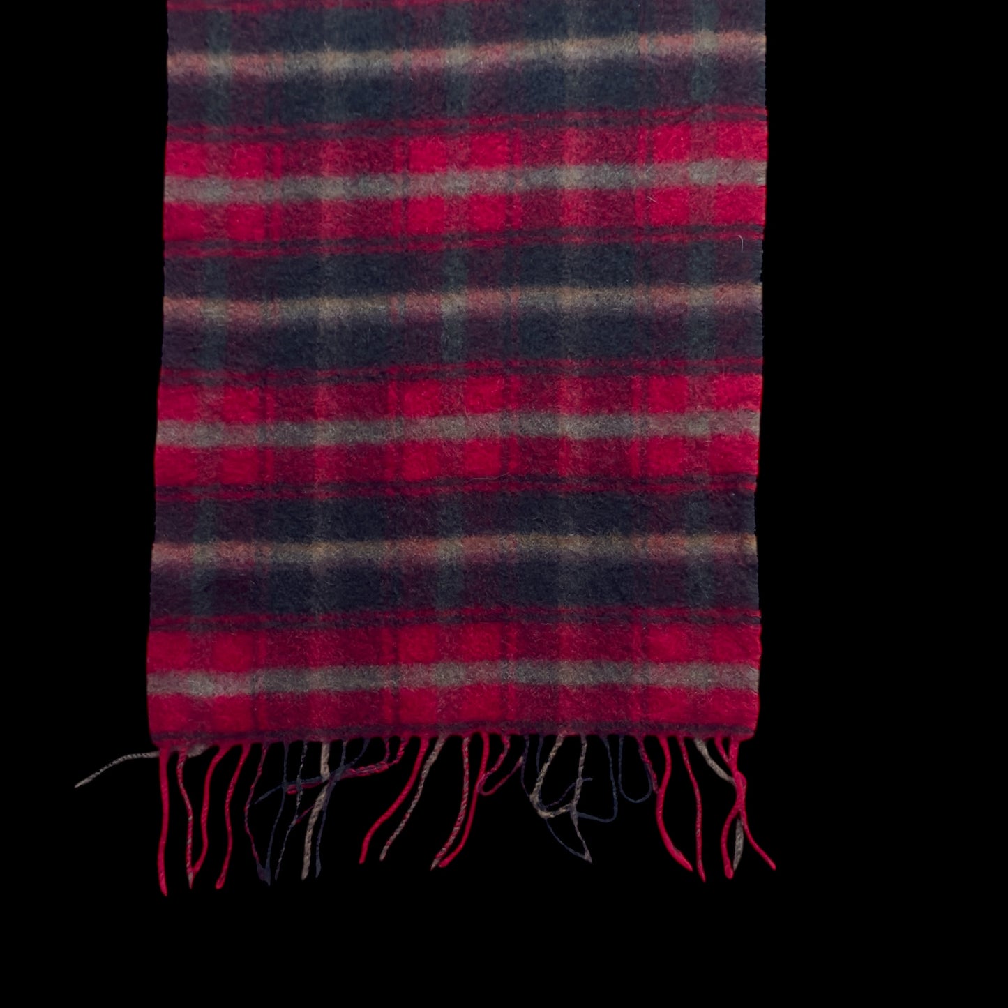 BALMORAL Vintage Red Tartan Cashmere-Wool Blended Scarf (30 cm by 144.5 cm)