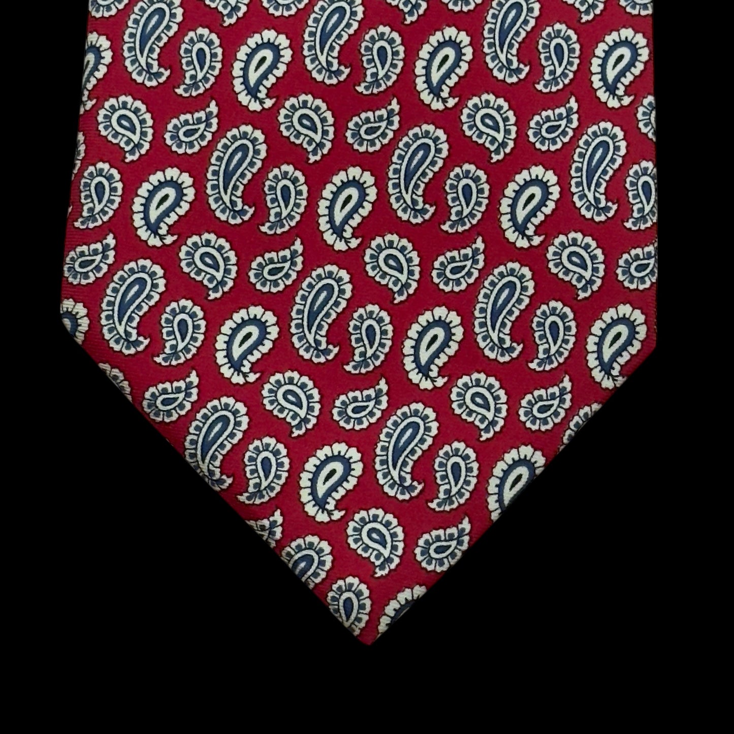 BREUER Vintage Red Paisley Silk Tie (9.7 cm by 146 cm)