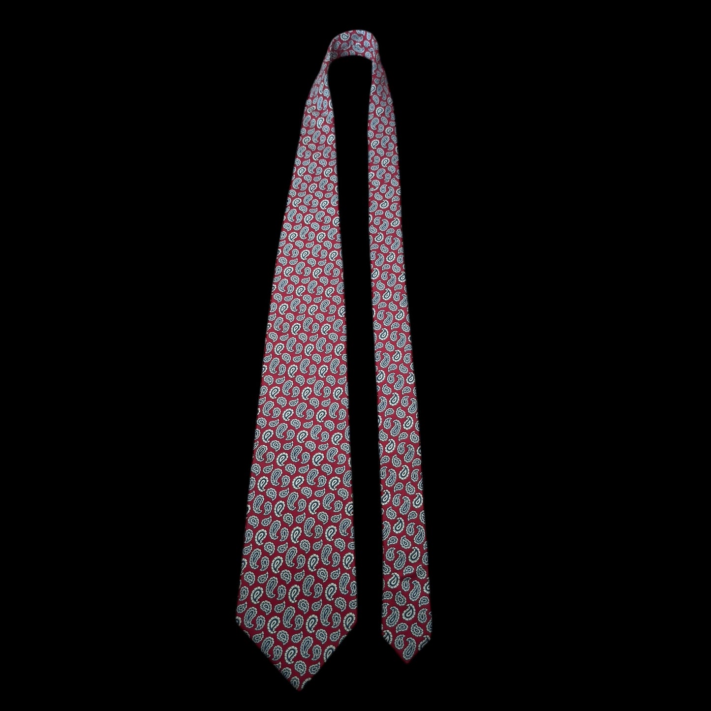 BREUER Vintage Red Paisley Silk Tie (9.7 cm by 146 cm)