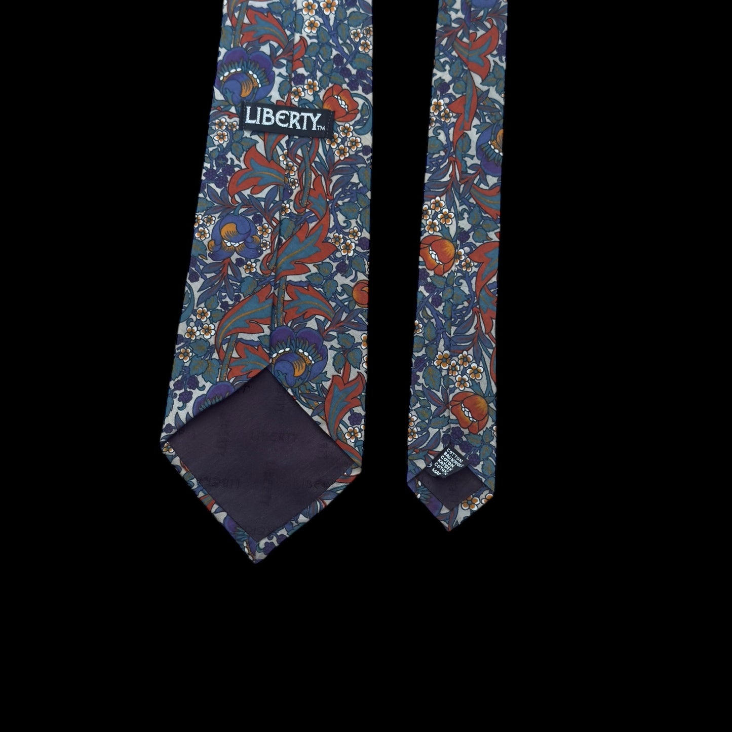 LIBERTY Vintage Beige Floral CottonTie (8.7 cm by 141.5 cm)