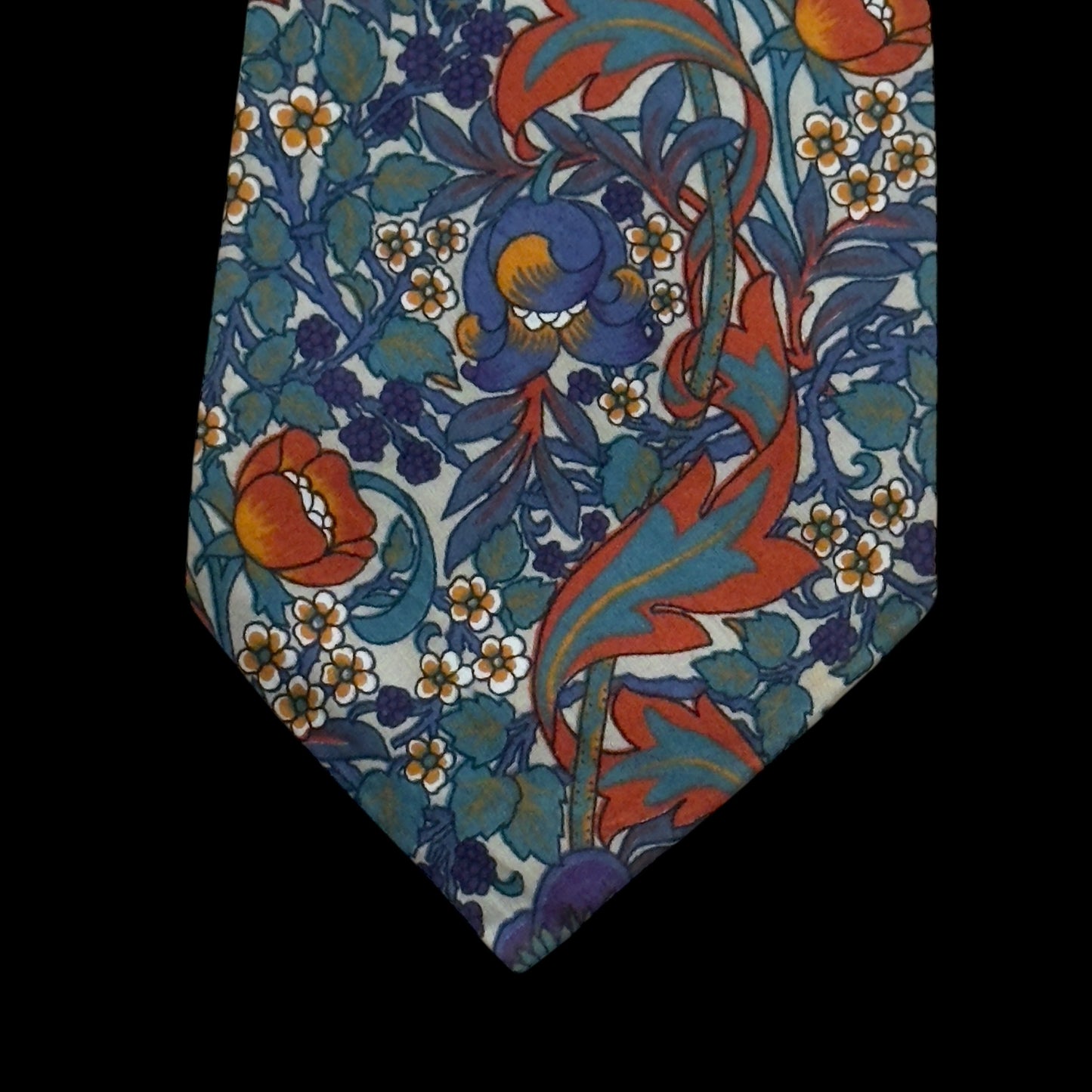 LIBERTY Vintage Beige Floral CottonTie (8.7 cm by 141.5 cm)