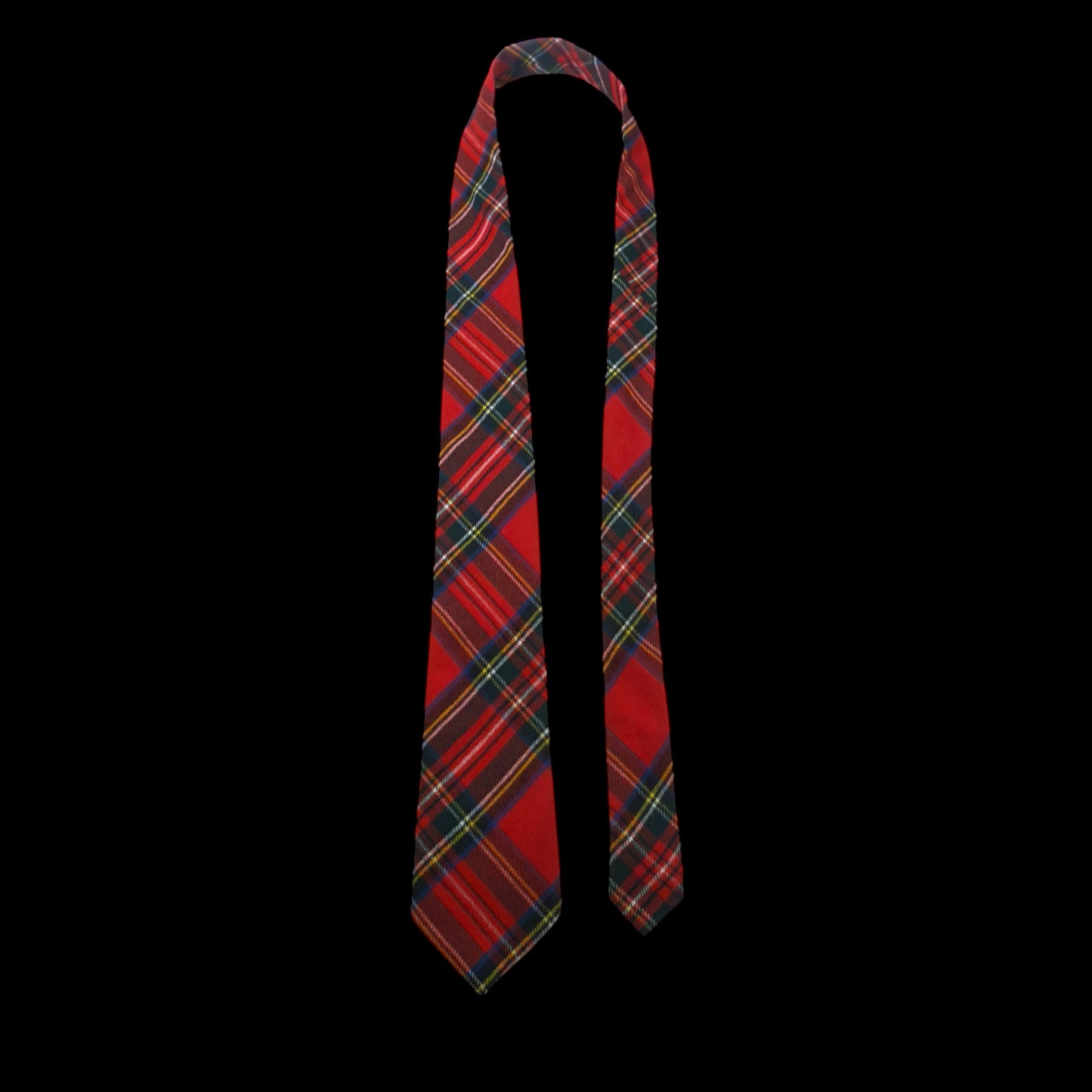 KINLOCH ANDERSON Vintage Red Tartan Wool Tie (8.4 cm by 142.5 cm)