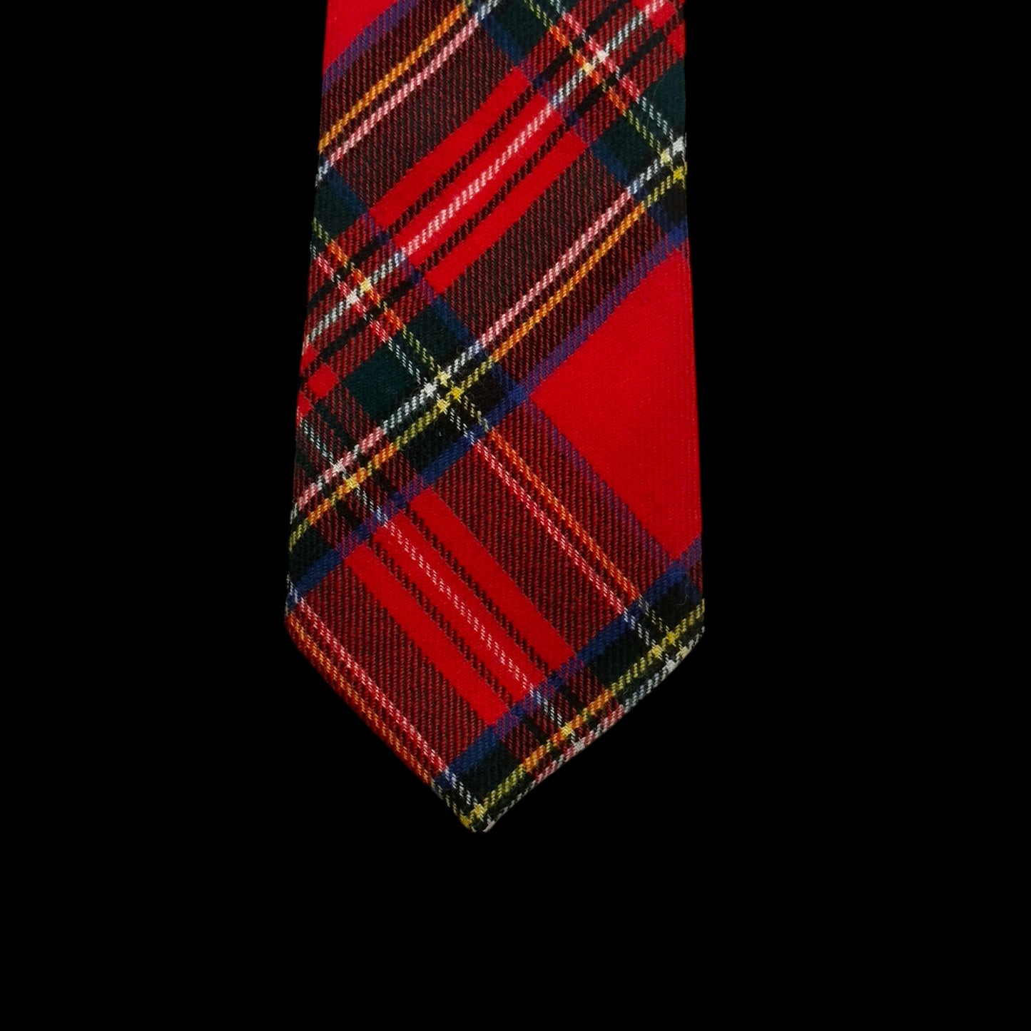 KINLOCH ANDERSON Vintage Red Tartan Wool Tie (8.4 cm by 142.5 cm)