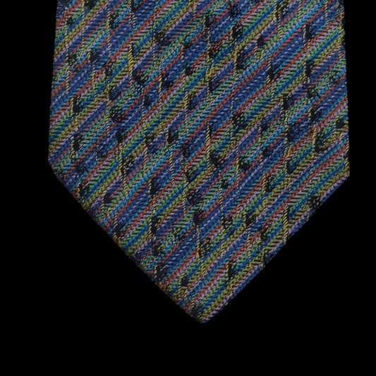 MISSONI Vintage Lime Green Geometric Silk Tie (9.3 cm by 144 cm)