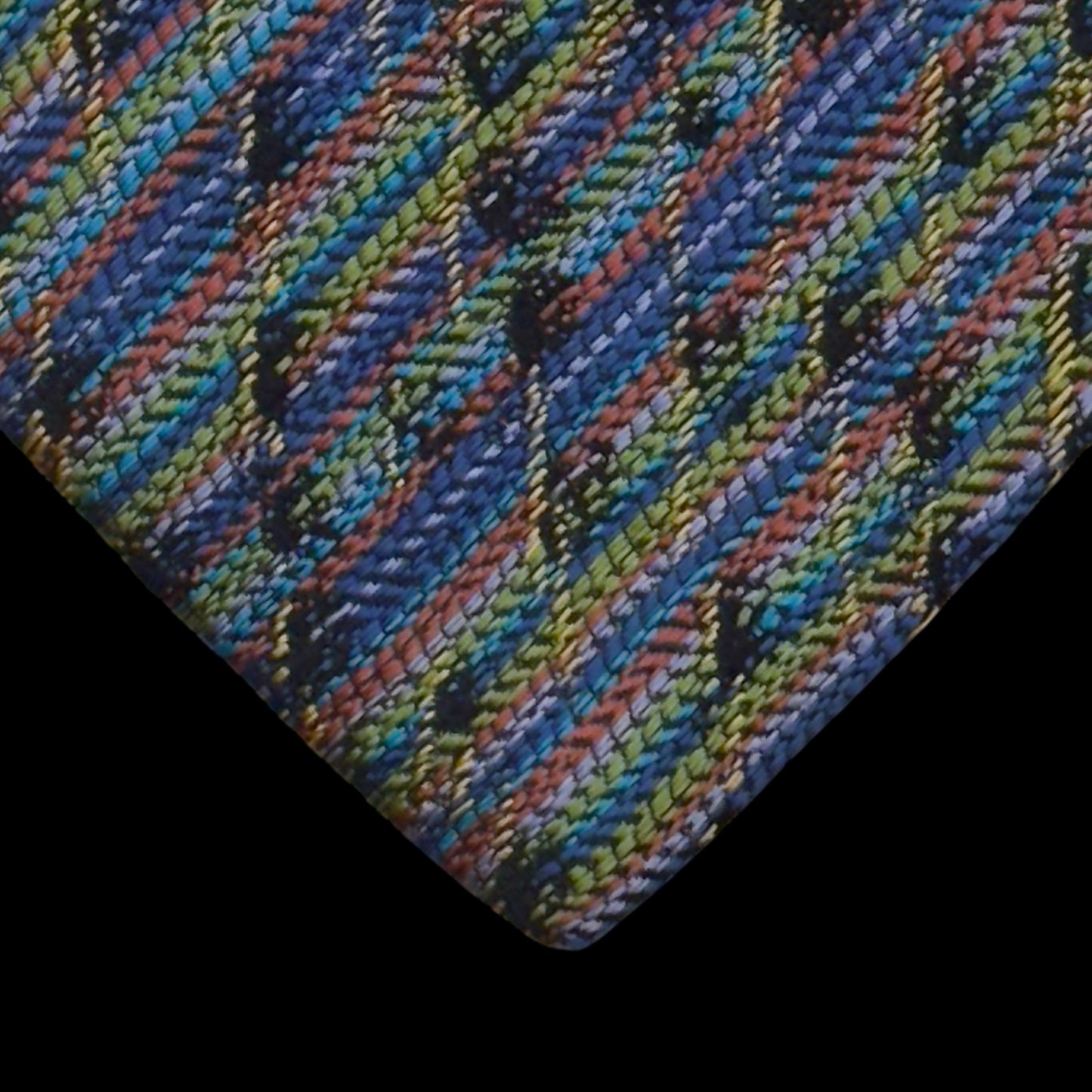 MISSONI Vintage Lime Green Geometric Silk Tie (9.3 cm by 144 cm)