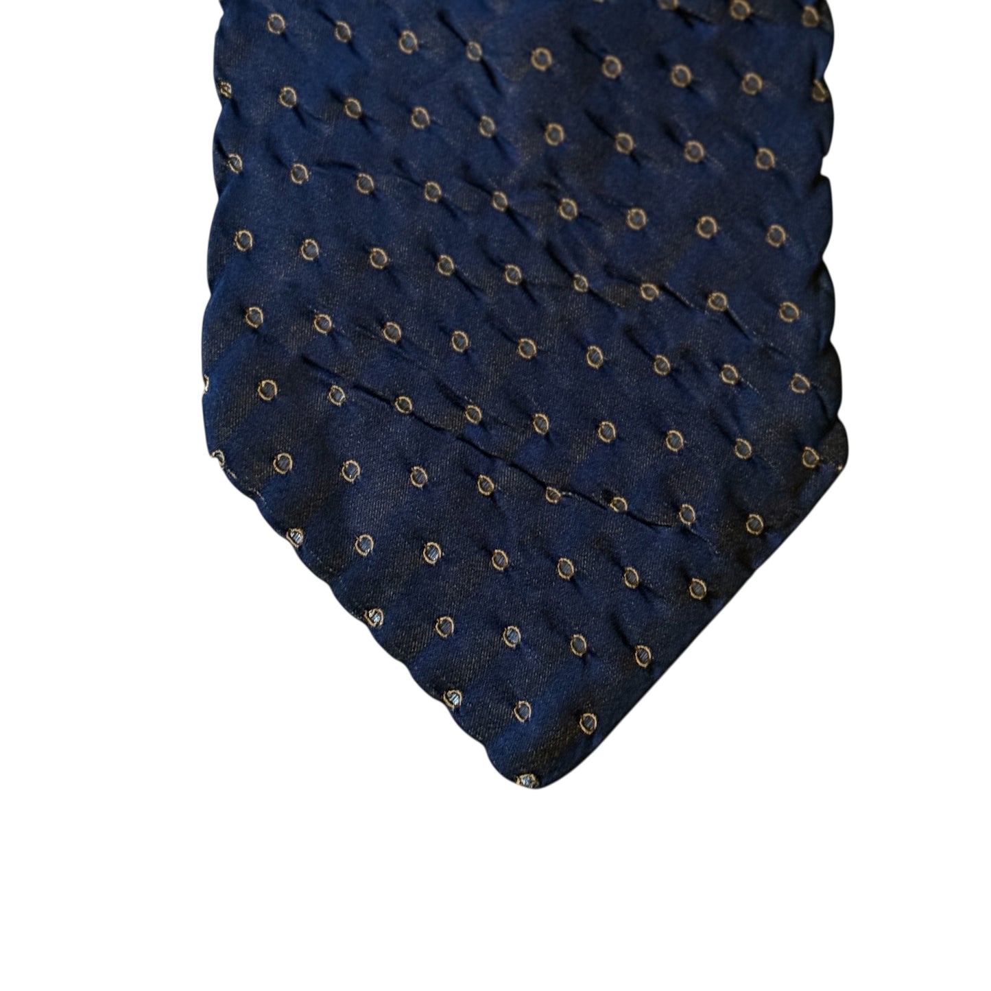 RYKIEL Homme Vintage Metallic Dark Purple Geometric Dots Silk Tie (9.3 cm by 153 cm)
