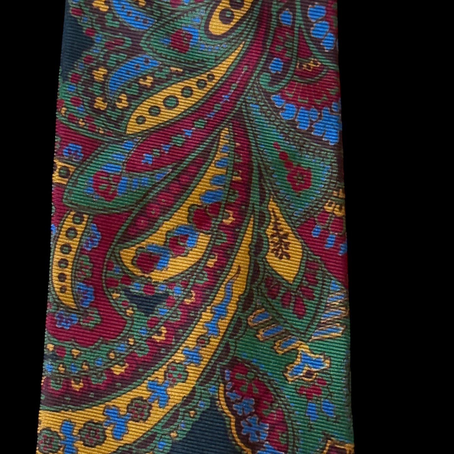 BURBERRYS Vintage Black Paisley Silk Tie (10 cm by 150 cm)