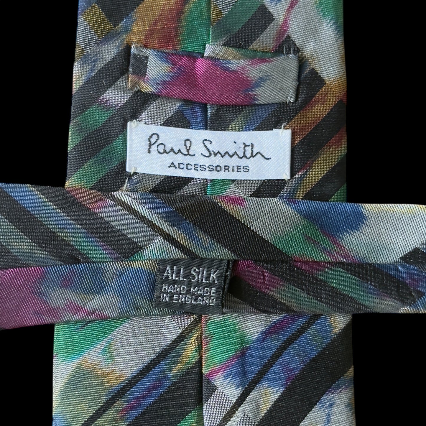 Vintage Grey Arty Silk Tie by PAUL SMITH (9.2 cm by 150.2 cm)