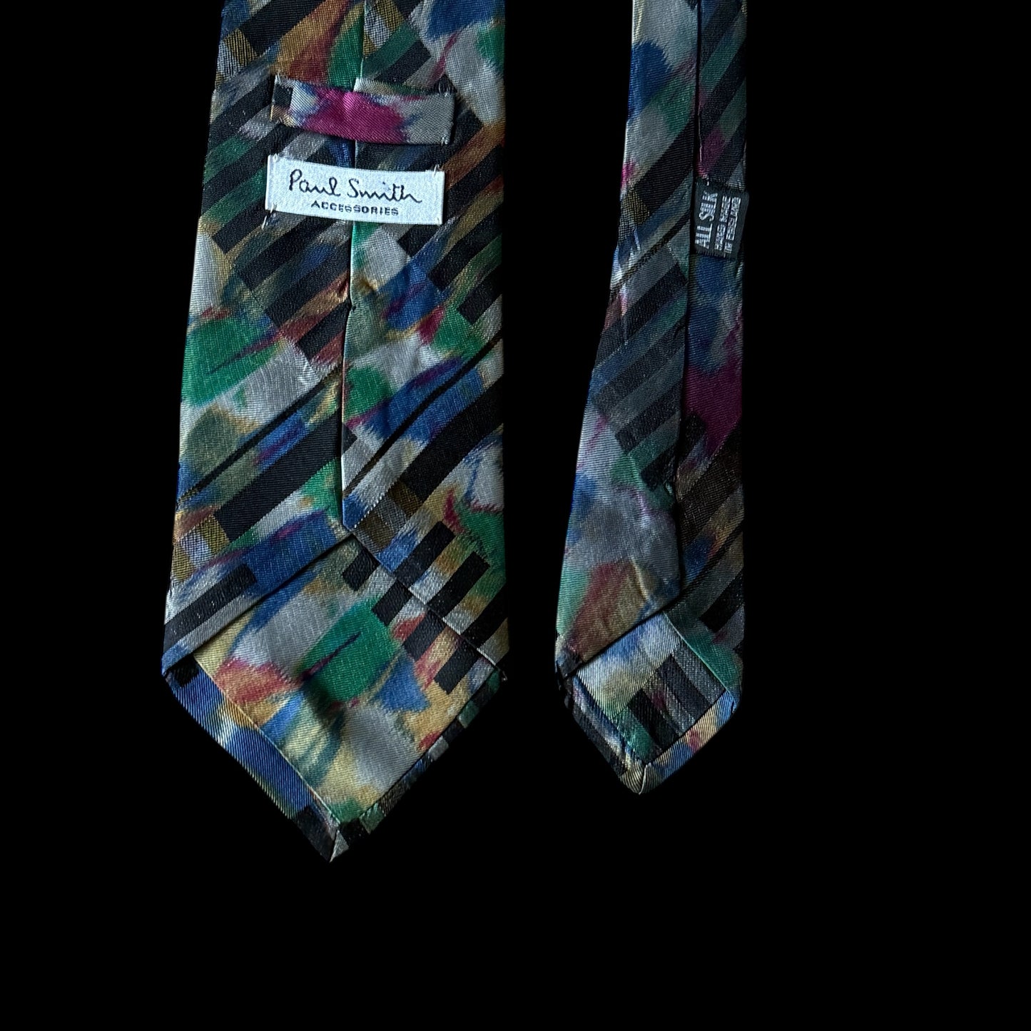 Vintage Grey Arty Silk Tie by PAUL SMITH (9.2 cm by 150.2 cm)
