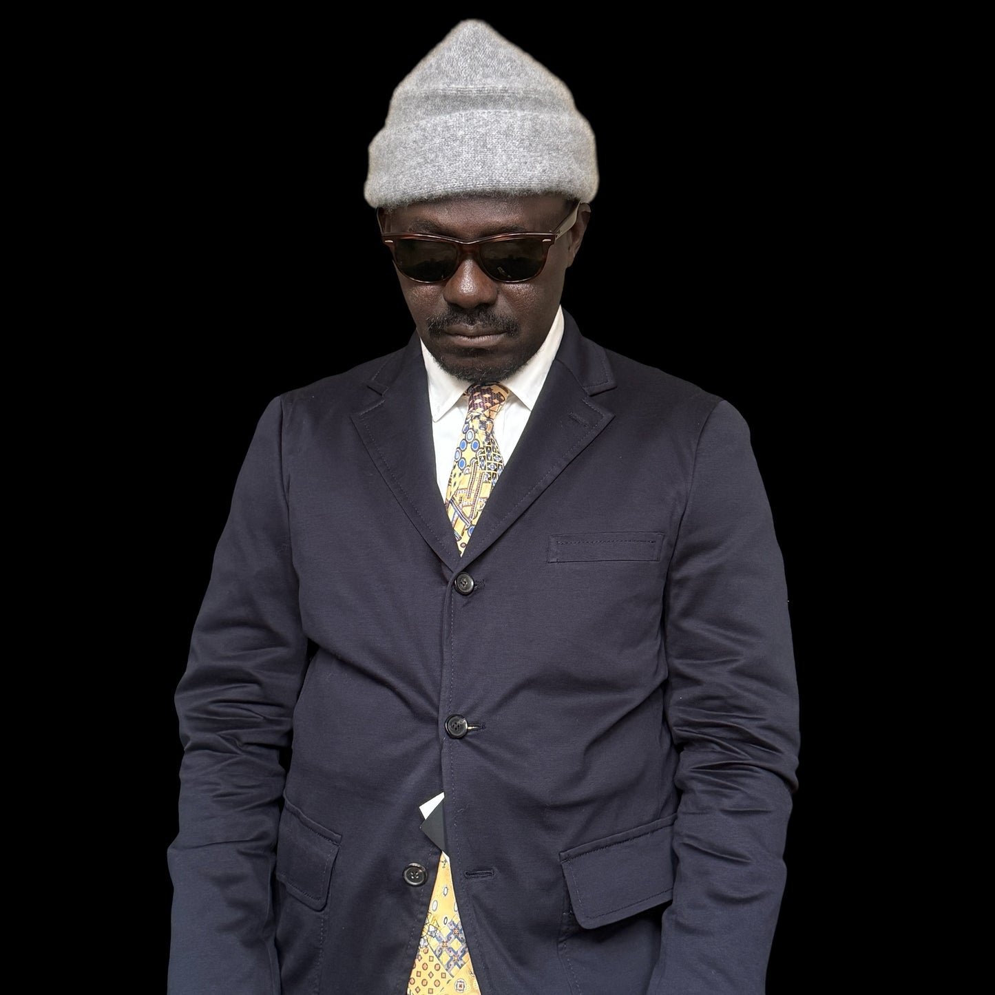 STEFANO RICCI Vintage Yellow Abstract Patchwork Silk Jacquard Tie (9.8 cm by 163.5 cm) Very Long