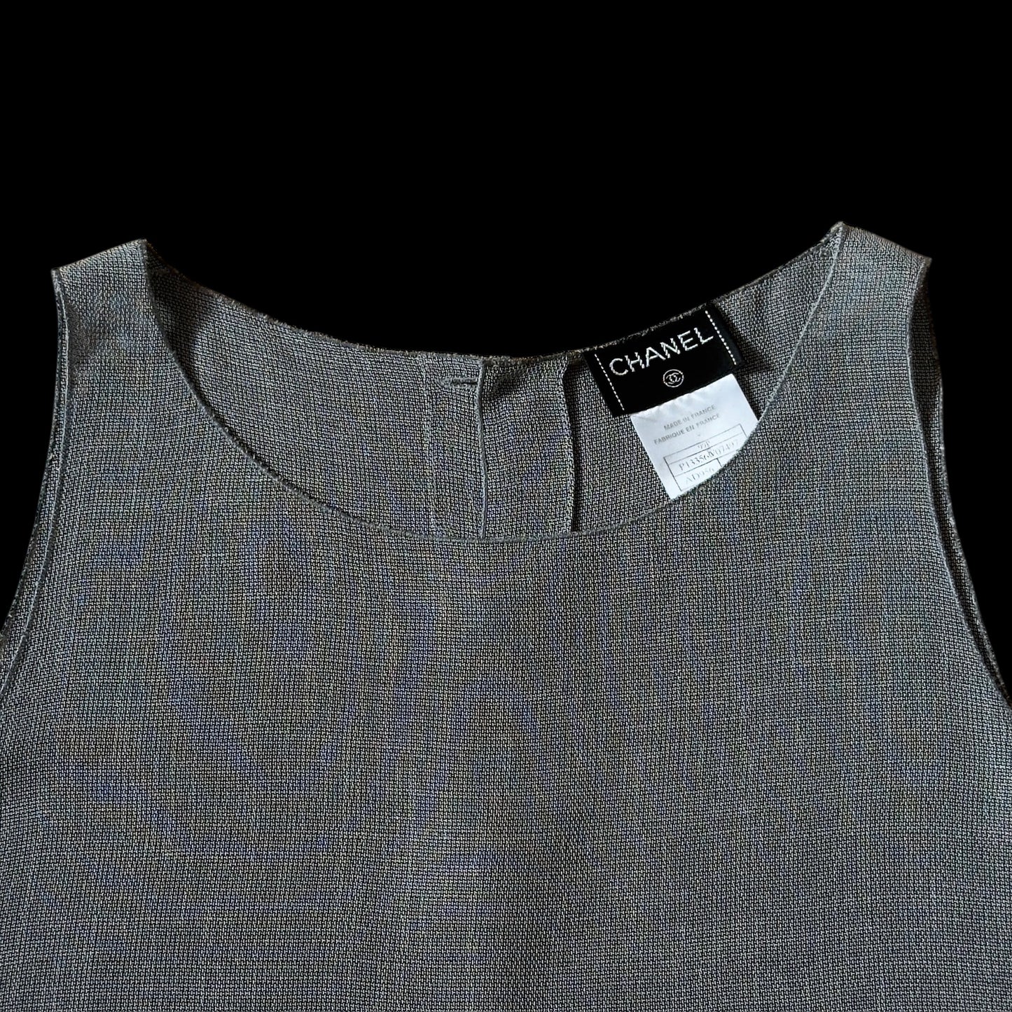 CHANEL Vintage Grey Top/Skirt Set . Size 36 (Extra Small).