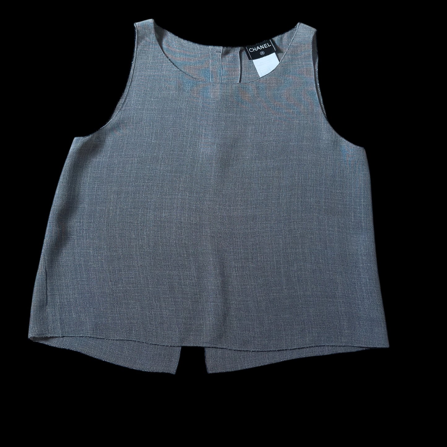 CHANEL Vintage Grey Top/Skirt Set . Size 36 (Extra Small).